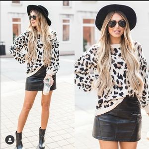 Pink Lily Boutique Leopard Sweater